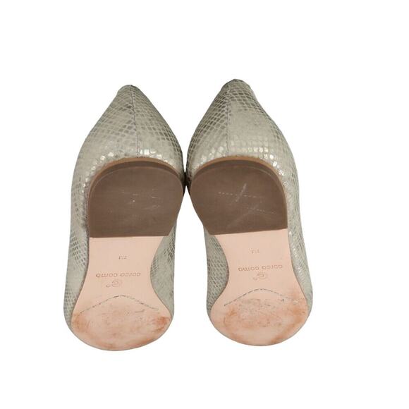 Corso Como Shoes Womens 7 Ballet Flats Fashion Leather Classic Callie Metallic - Picture 10 of 14